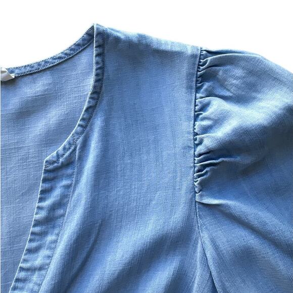 Woven by Synergy Soft Denim Blue Romper Sz S - Picture 5 of 9